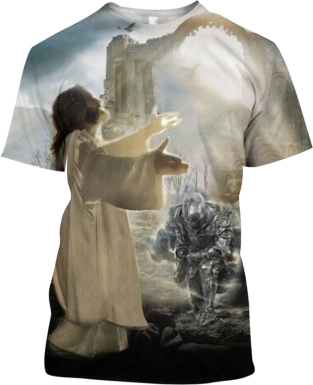 Jesus And Knight Templar Jesus Is My Savior All Over Printed 3D T Shirt - Christian Shirts for Men Women