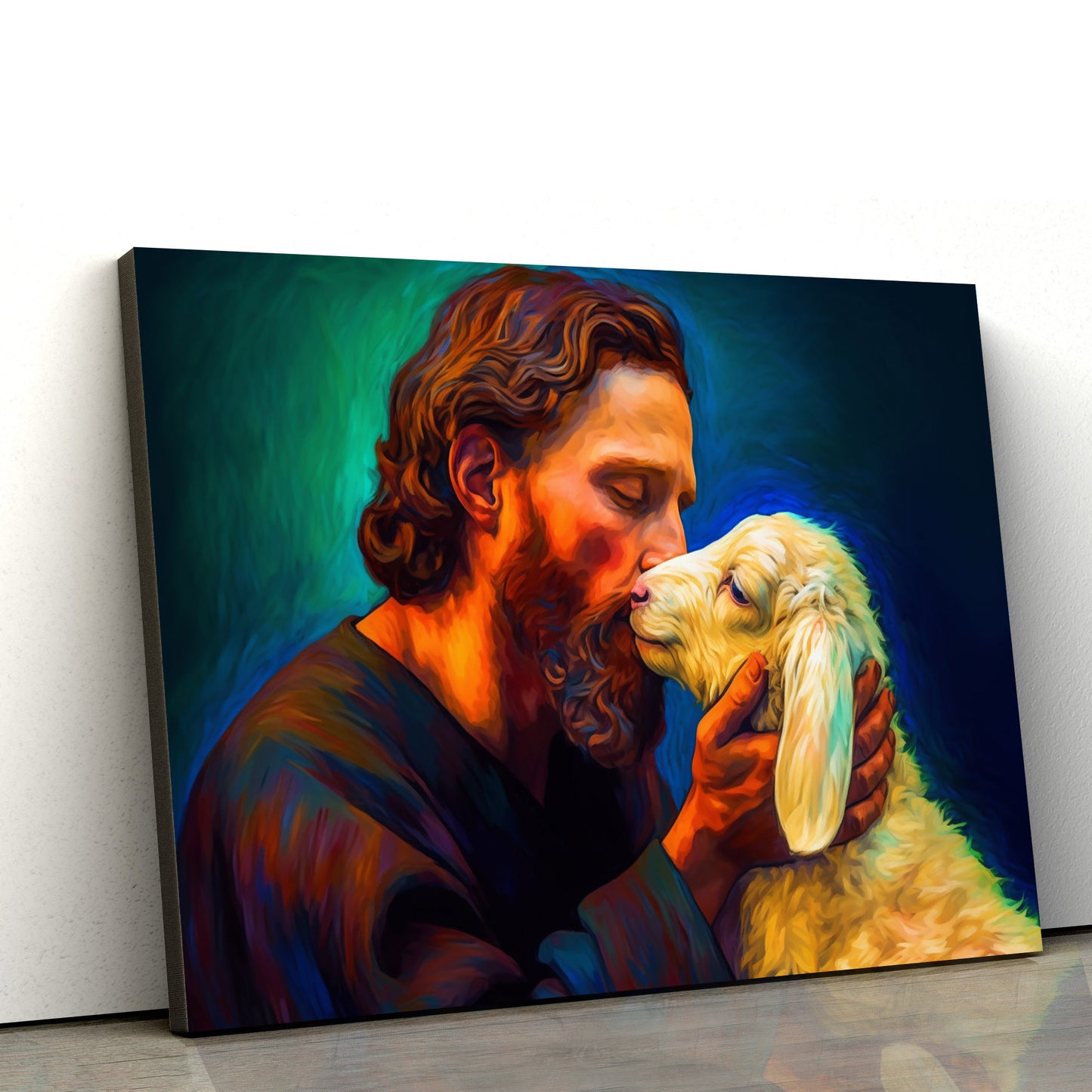 Jesus And Lamb Van Gogh Artwork - Jesus Canvas Pictures - Christian Wall Art
