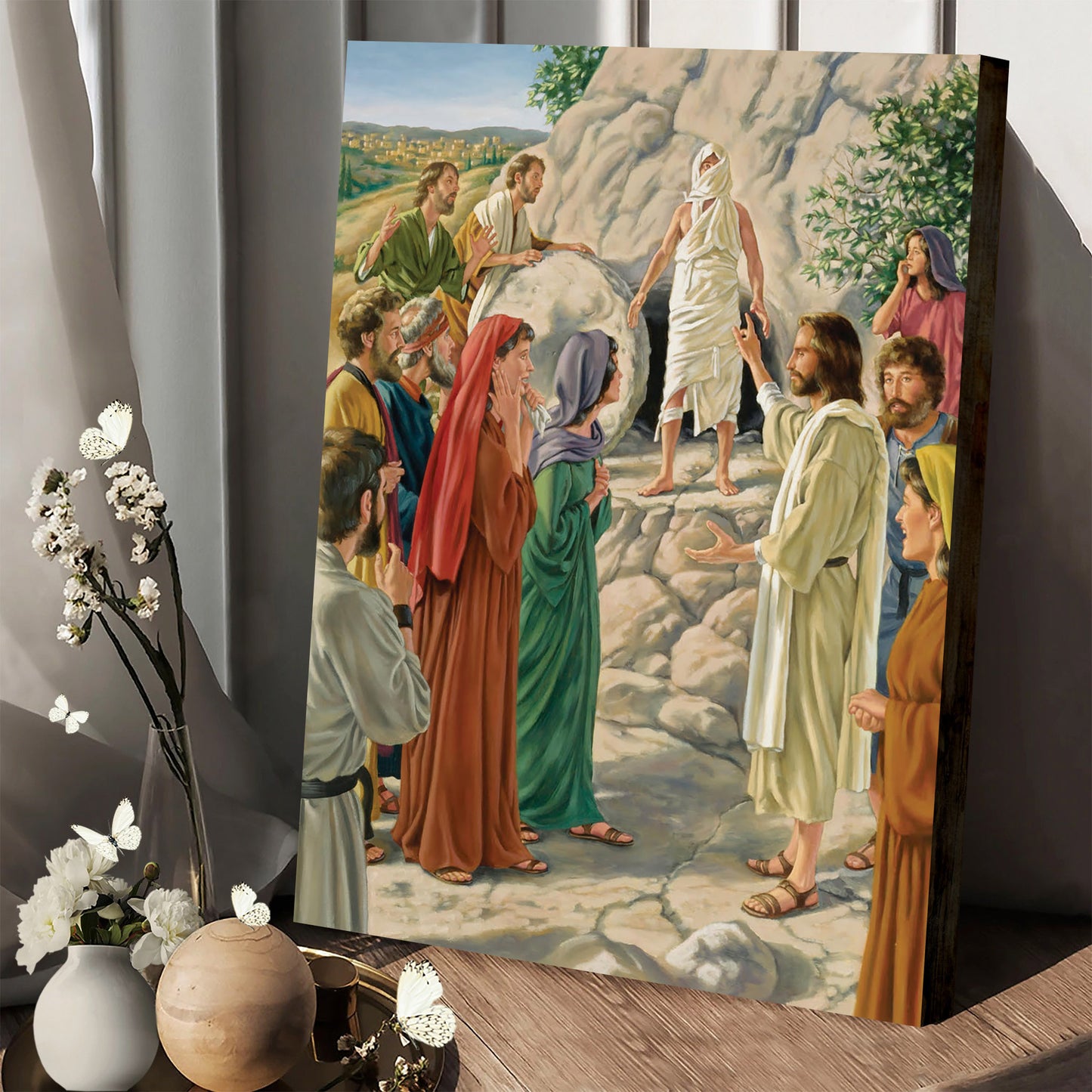 Jesus And Lazarus 1 Canvas Picture - Jesus Christ Canvas Art - Christian Wall Canvas