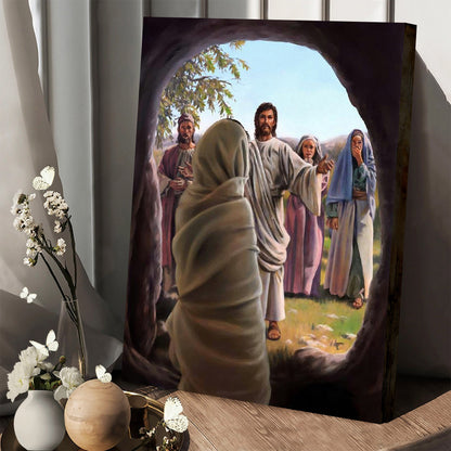 Jesus And Lazarus Canvas Picture - Jesus Christ Canvas Art - Christian Wall Canvas
