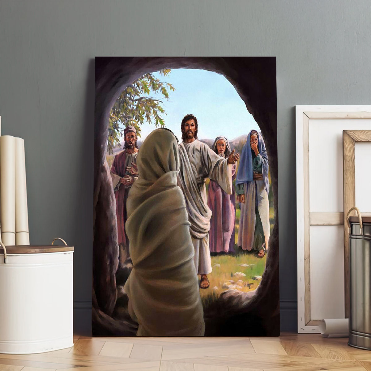 Jesus And Lazarus Canvas Picture - Jesus Christ Canvas Art - Christian Wall Canvas