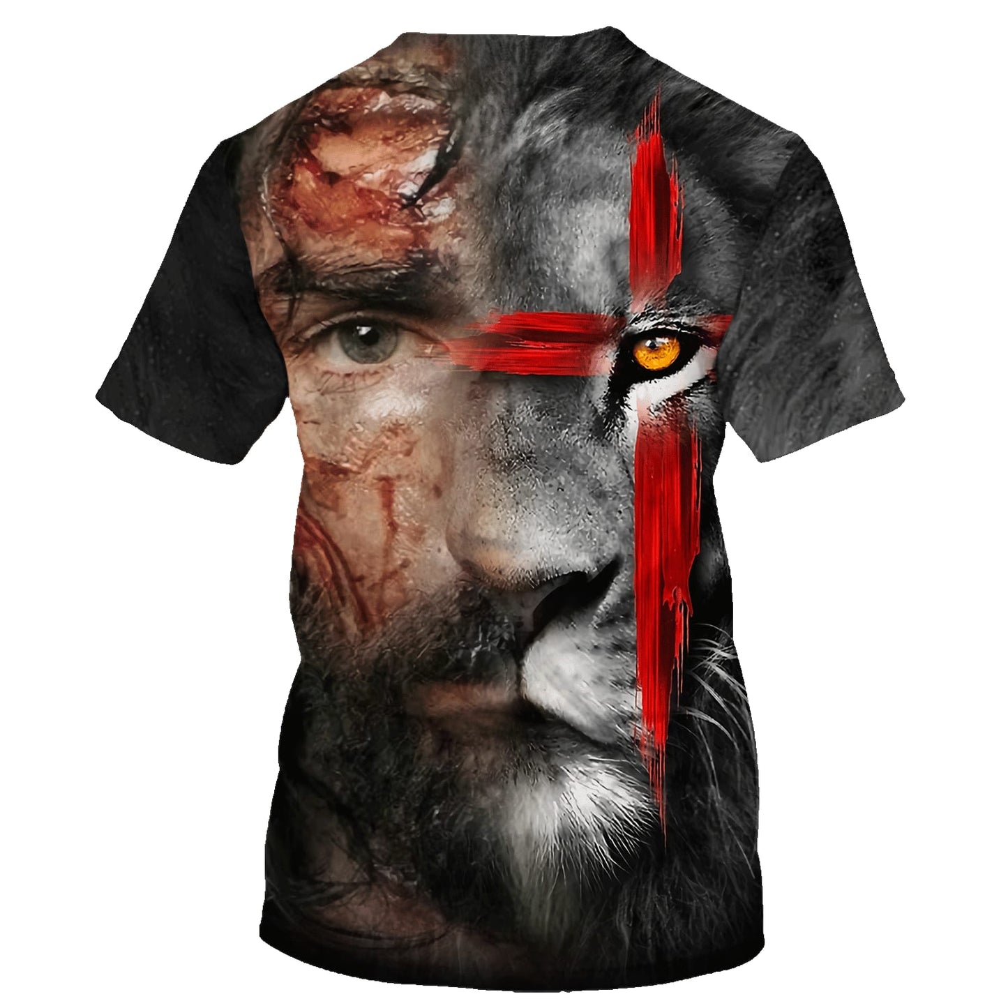 Jesus And Lion 3d All Over Print Shirt - Christian 3d Shirts For Men Women