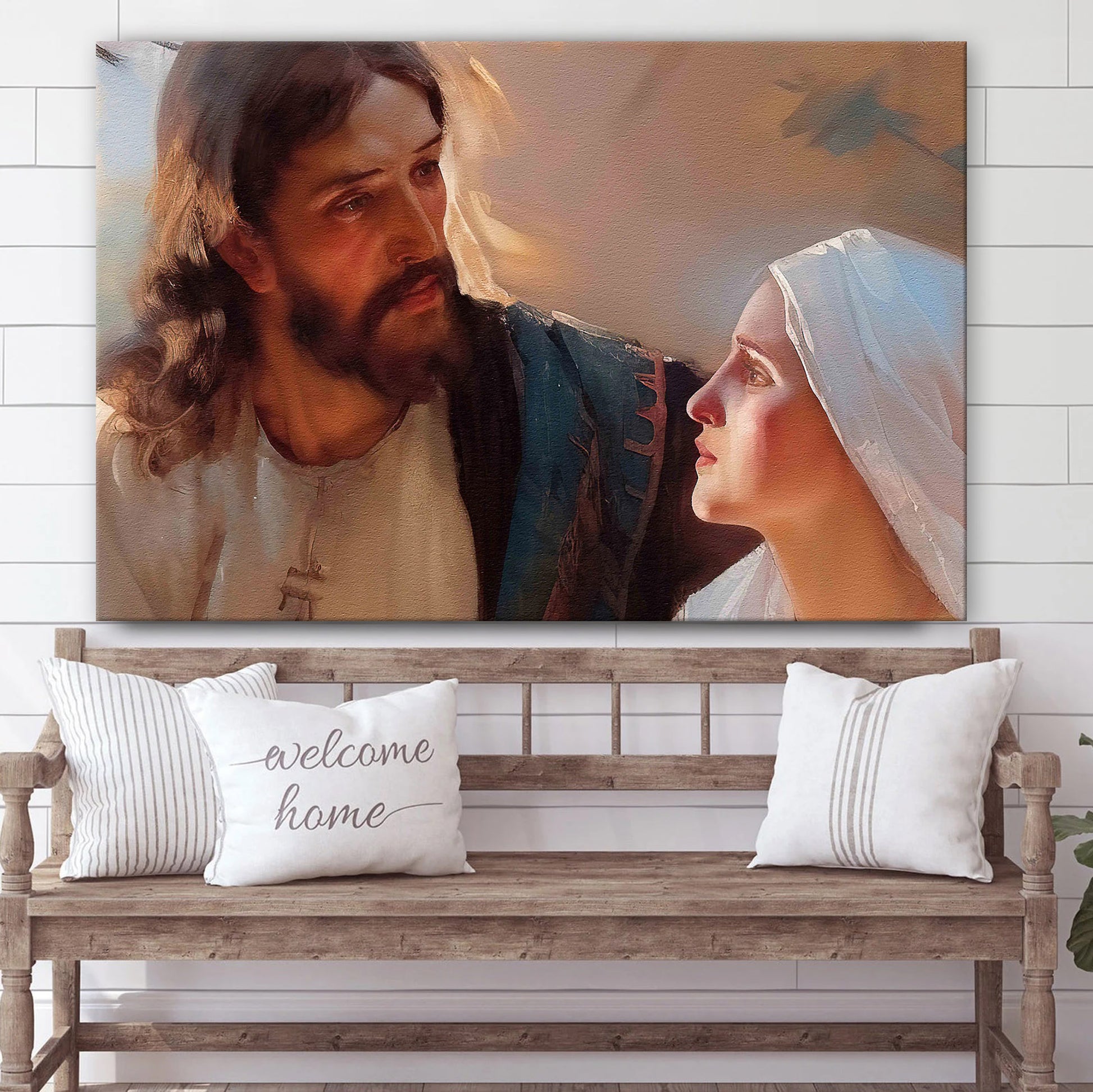 Jesus And Mary Of Bethany Oil Painting High Quality - Canvas Pictures - Jesus Canvas Art - Christian Wall Art