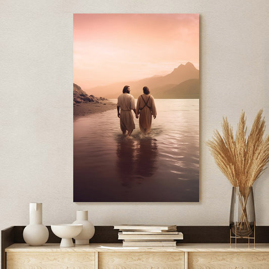Jesus And Peter Walk On The Water - Canvas Pictures - Jesus Christ Canvas - Christian Wall Art