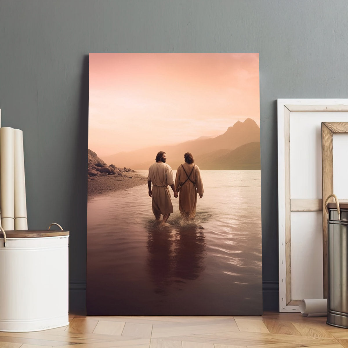 Jesus And Peter Walk On The Water - Canvas Pictures - Jesus Christ Canvas - Christian Wall Art