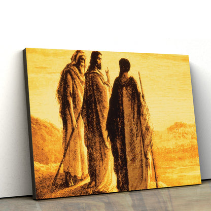 Jesus And The Disciples Going To Emmaus Canvas Wall Art - Christian Canvas Pictures - Religious Canvas Wall Art