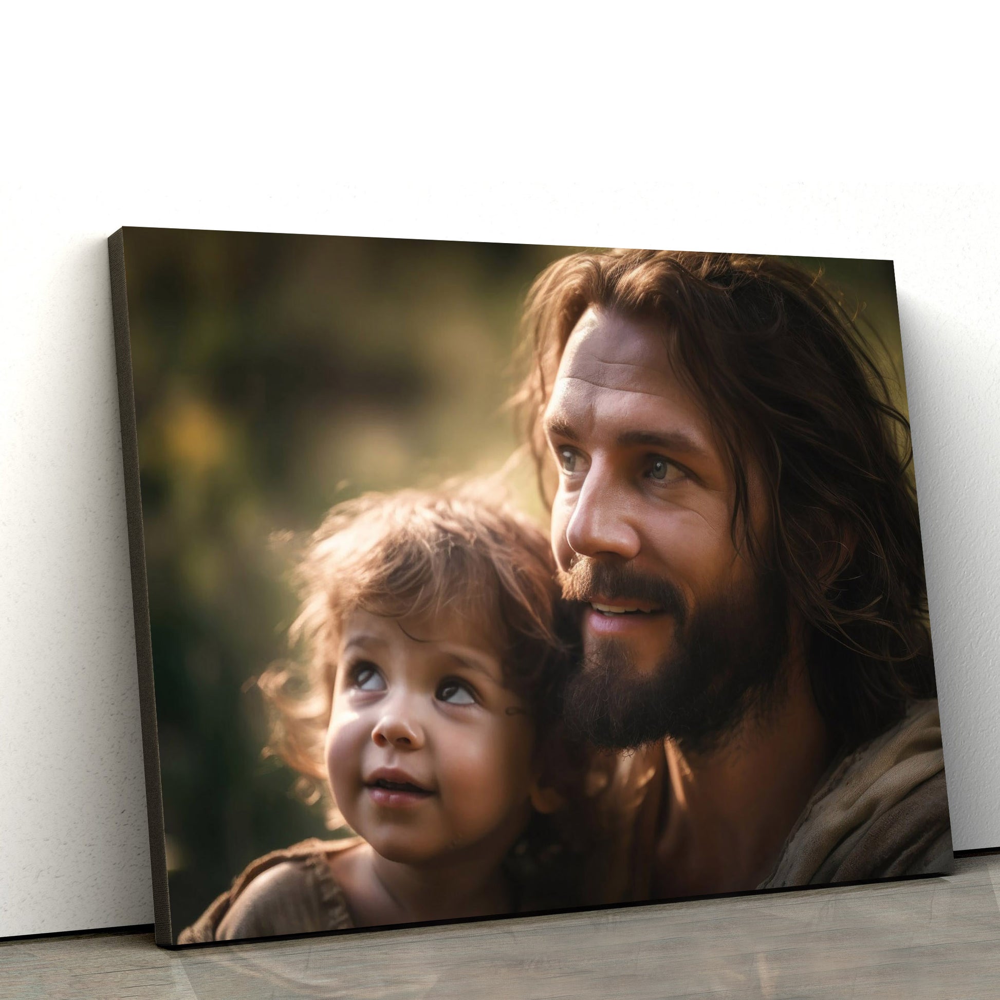 Jesus And The Kids Jesus Bible Art Modern - Canvas Pictures - Jesus Canvas Art - Christian Wall Art