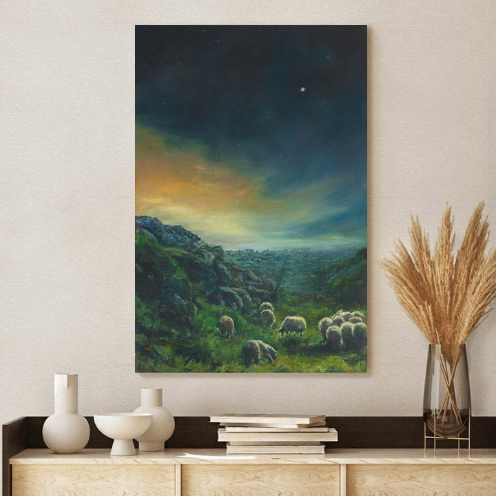 Jesus And The Lamb Picture - All Things Bow In Humble Reverence Portrait Canvas Wall Art - Christian Wall Decor