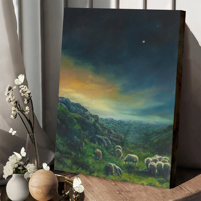 Jesus And The Lamb Picture - All Things Bow In Humble Reverence Portrait Canvas Wall Art - Christian Wall Decor