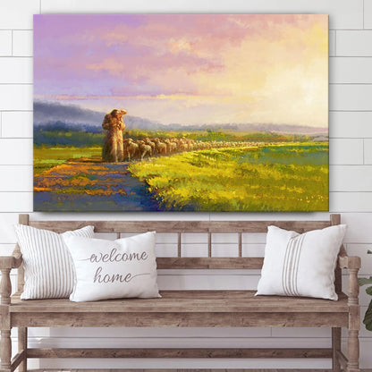 Jesus And The Lamb Picture - Going Home Canvas Wall Art - Christian Wall Decor
