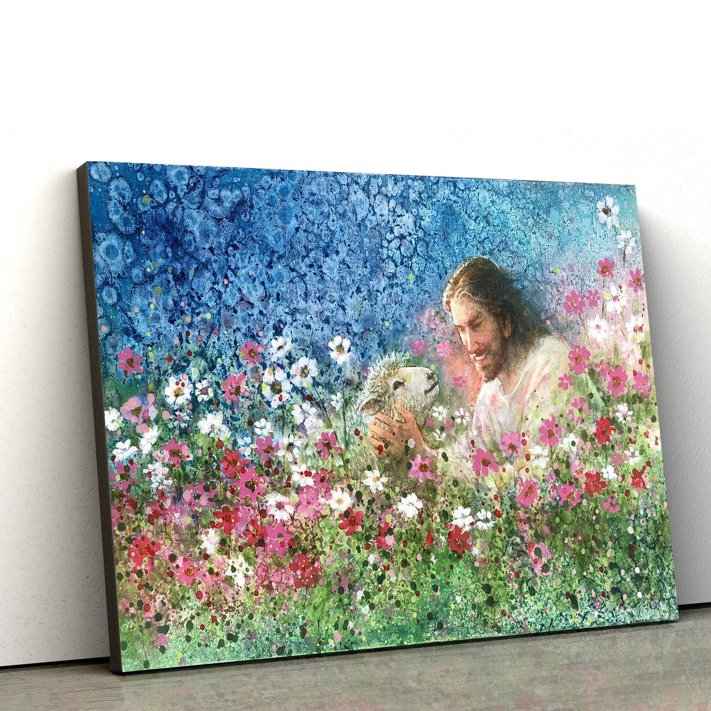 Jesus And The Lamb Picture - I Will Never Forsake Thee Canvas Wall Art - Christian Wall Decor