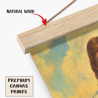 Jesus And The Lamb Picture - In His Arms Portrait Hanging Canvas Wall Art - Christian Wall Decor - Religious Canvas