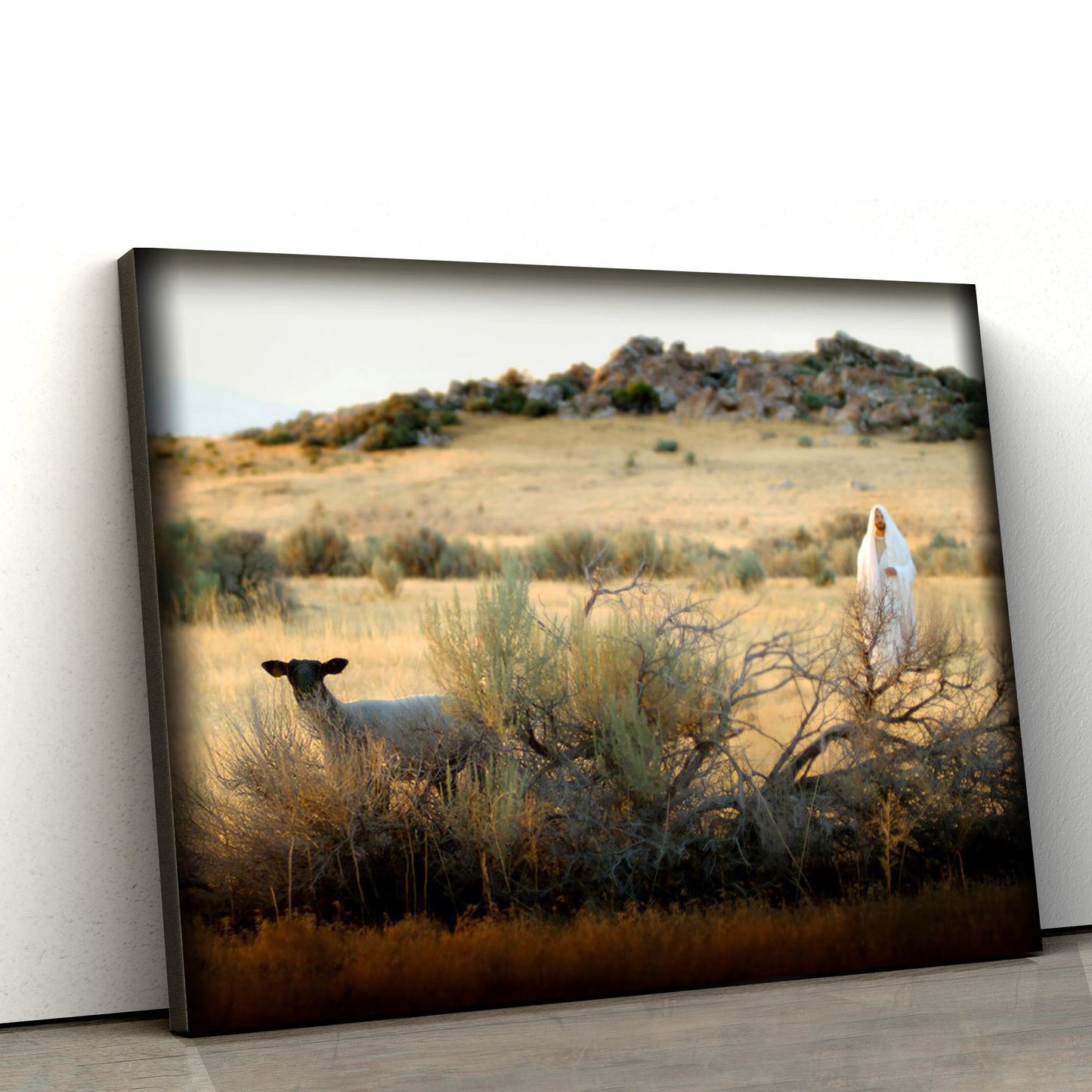 Jesus And The Lamb Picture - In Search Of The One Canvas Wall Art - Christian Wall Decor