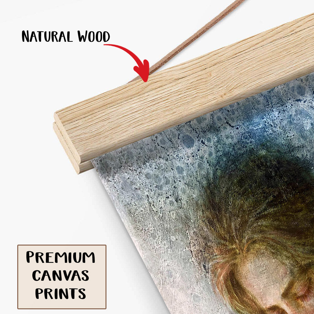 Jesus And The Lamb Picture - Lost And Now Found Portrait Hanging Canvas Wall Art - Christian Wall Decor - Religious Canvas