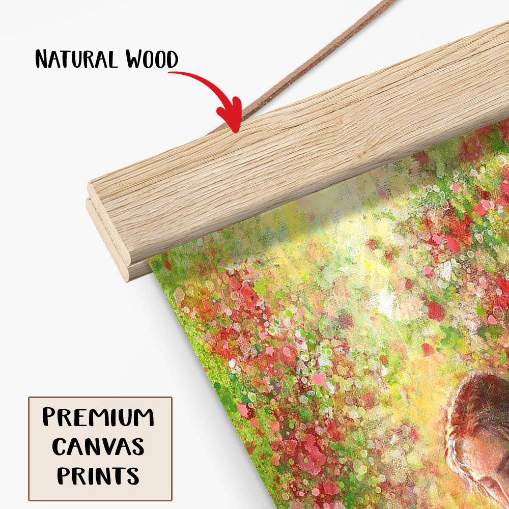 Jesus And The Lamb Picture - Love Everlasting Portrait Hanging Canvas Wall Art - Christian Wall Decor - Religious Canvas