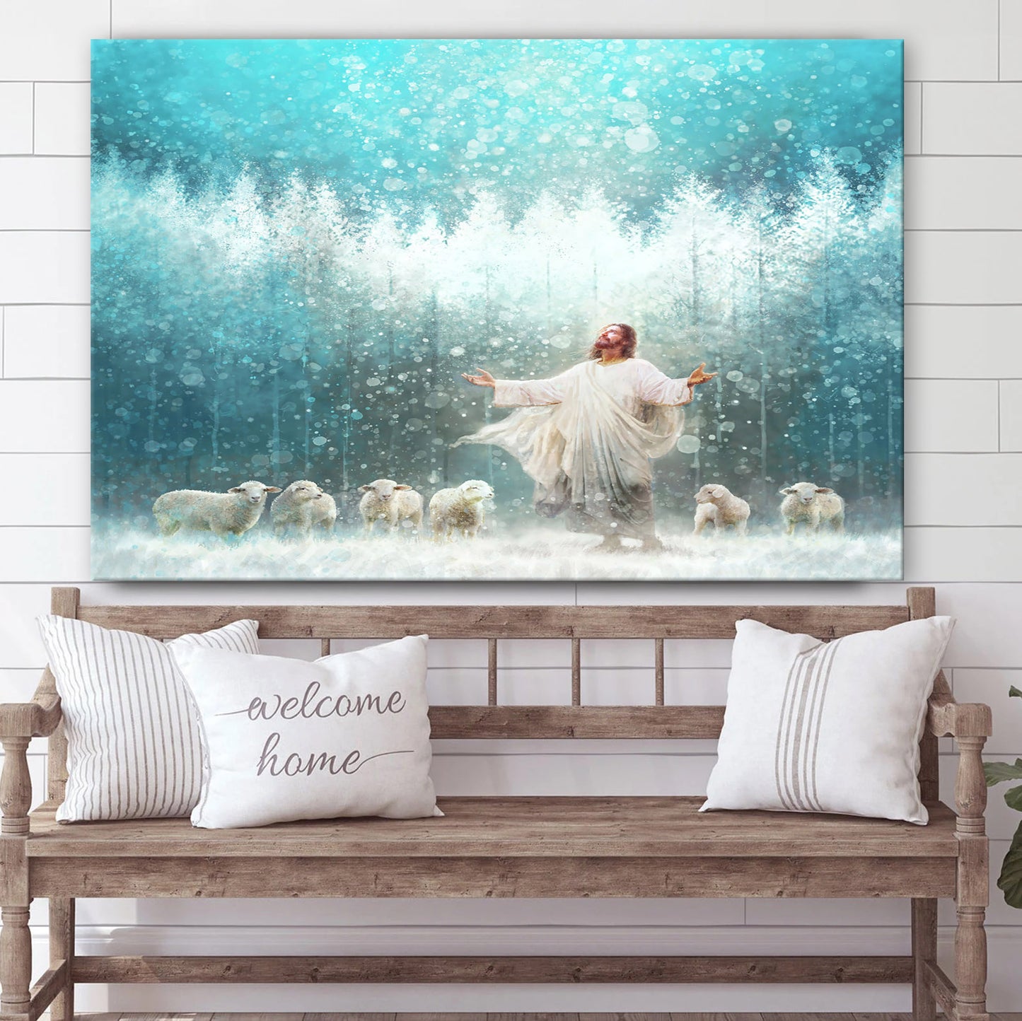 Jesus And The Lamb Picture - Radiance Canvas Wall Art - Christian Wall Decor