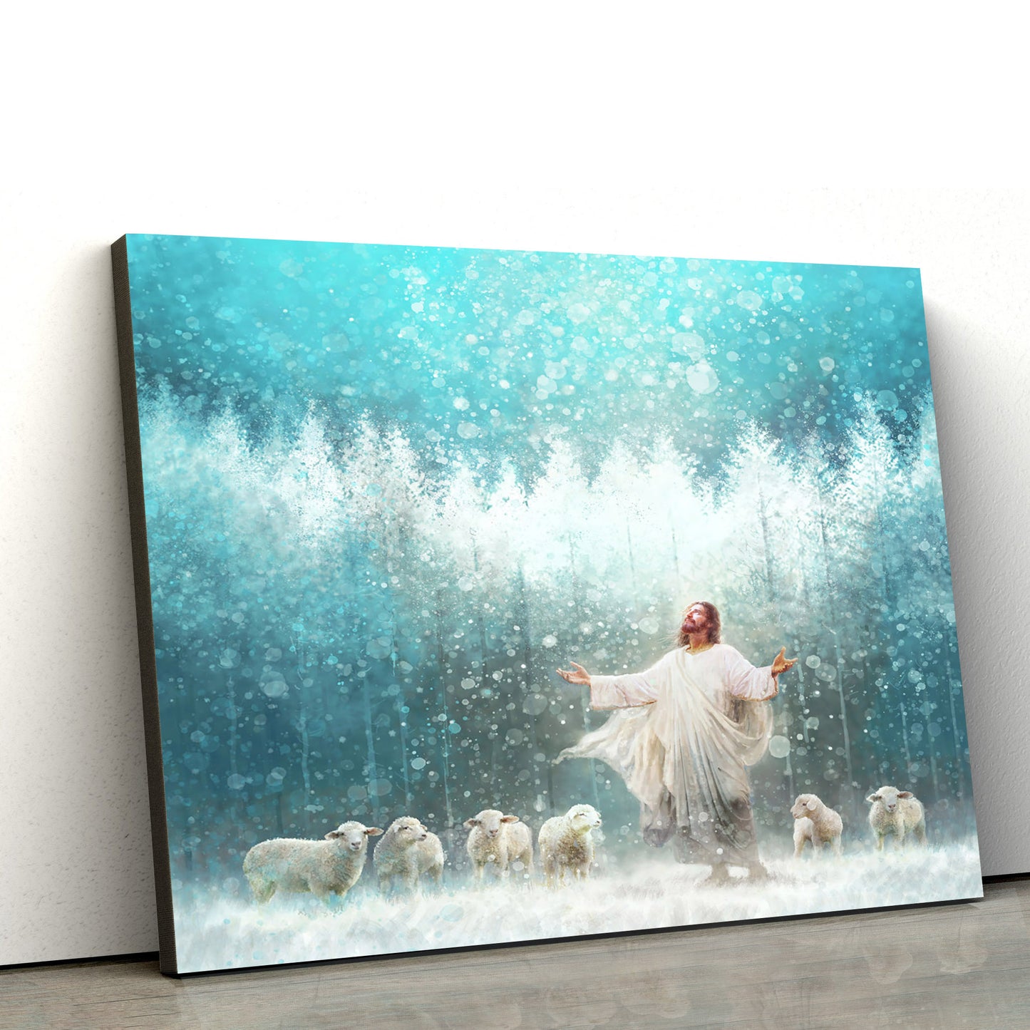 Jesus And The Lamb Picture - Radiance Canvas Wall Art - Christian Wall Decor