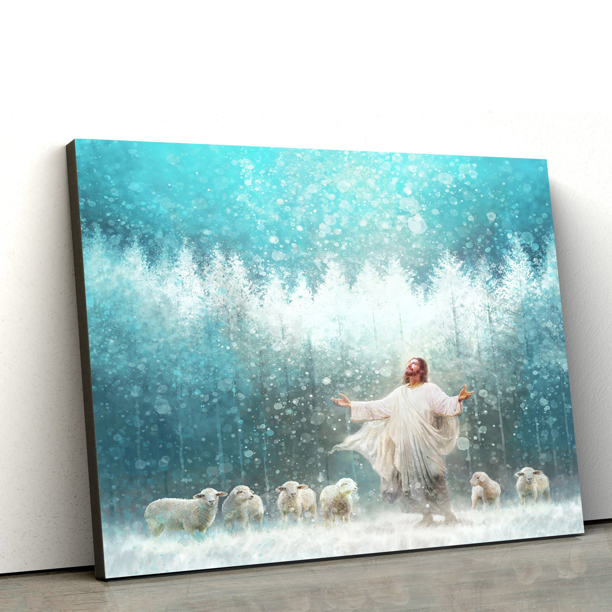 Jesus And The Lamb Picture - Radiance Canvas Wall Art - Christian Wall Decor