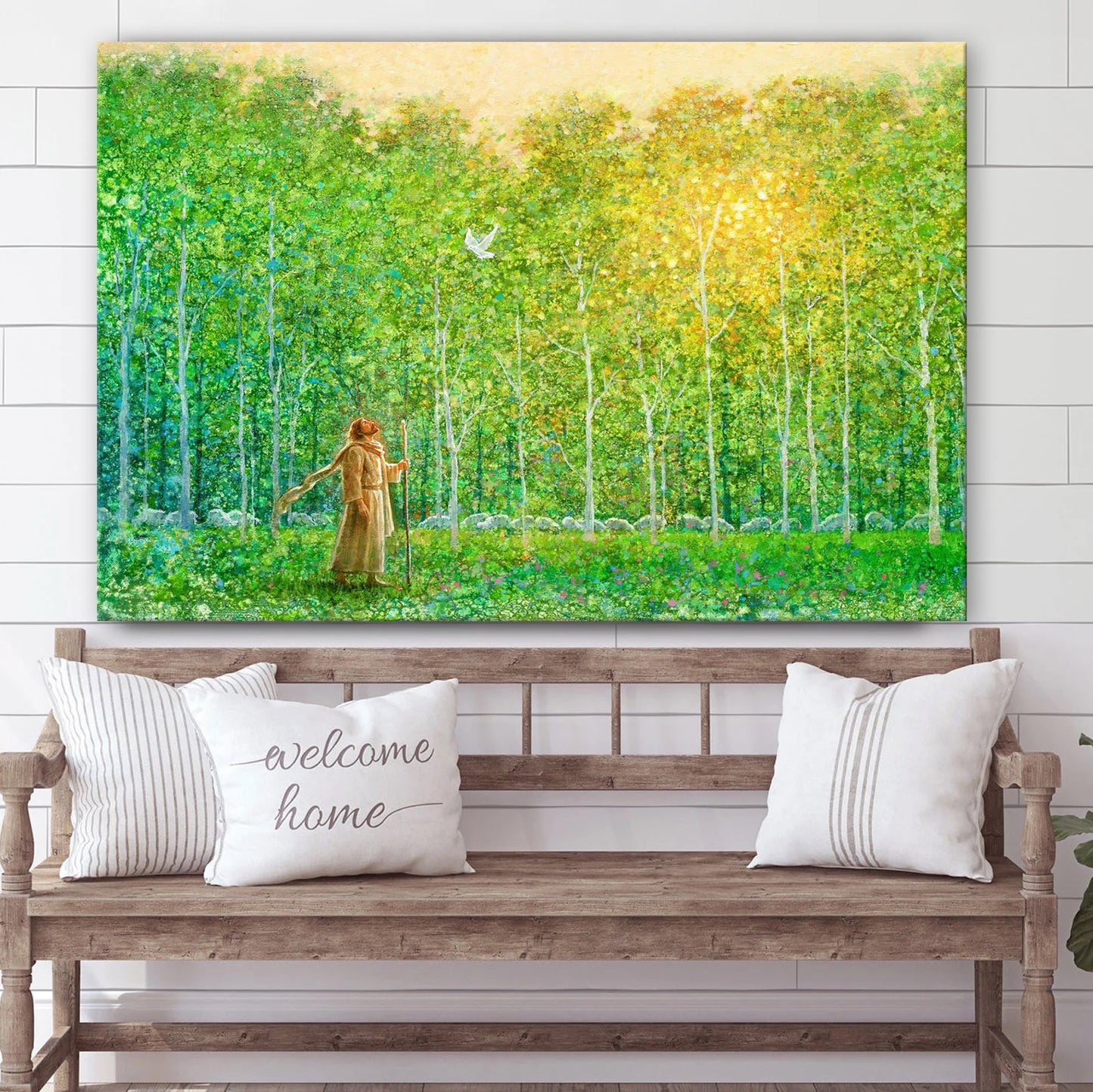 Jesus And The Lamb Picture - Shepherd Of My Heart Canvas Wall Art - Christian Wall Decor