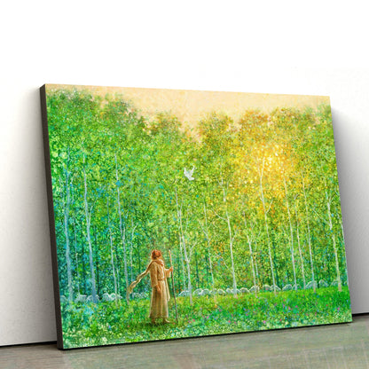 Jesus And The Lamb Picture - Shepherd Of My Heart Canvas Wall Art - Christian Wall Decor