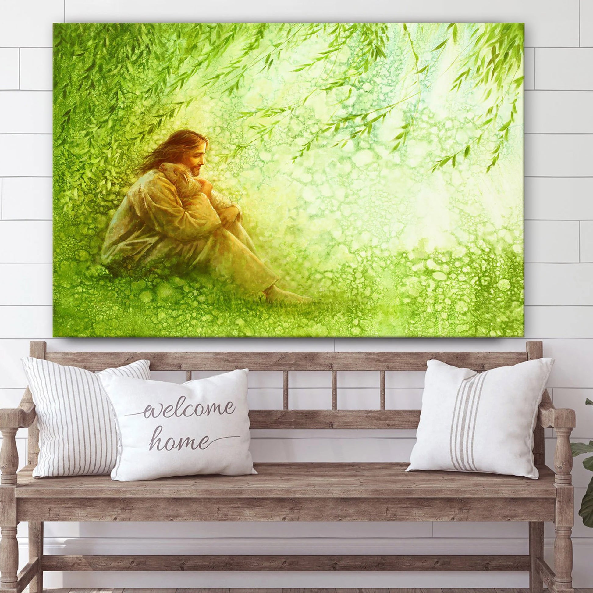 Jesus And The Lamb Picture - The Good Shepherd Canvas Wall Art - Christian Wall Decor