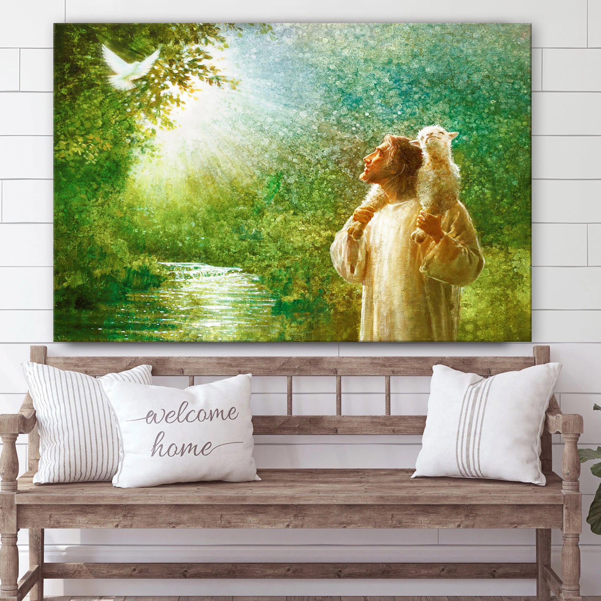 Jesus And The Lamb Picture - The Grace Of God Canvas Wall Art - Christian Wall Decor
