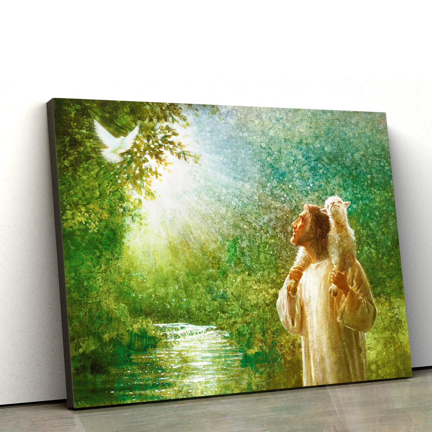 Jesus And The Lamb Picture - The Grace Of God Canvas Wall Art - Christian Wall Decor