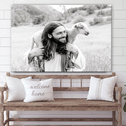 Jesus And The Lamb Picture - The Shepherd Canvas Wall Art - Christian Wall Decor