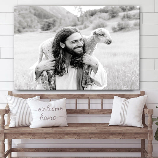 Jesus And The Lamb Picture - The Shepherd Canvas Wall Art - Christian Wall Decor