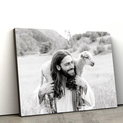 Jesus And The Lamb Picture - The Shepherd Canvas Wall Art - Christian Wall Decor