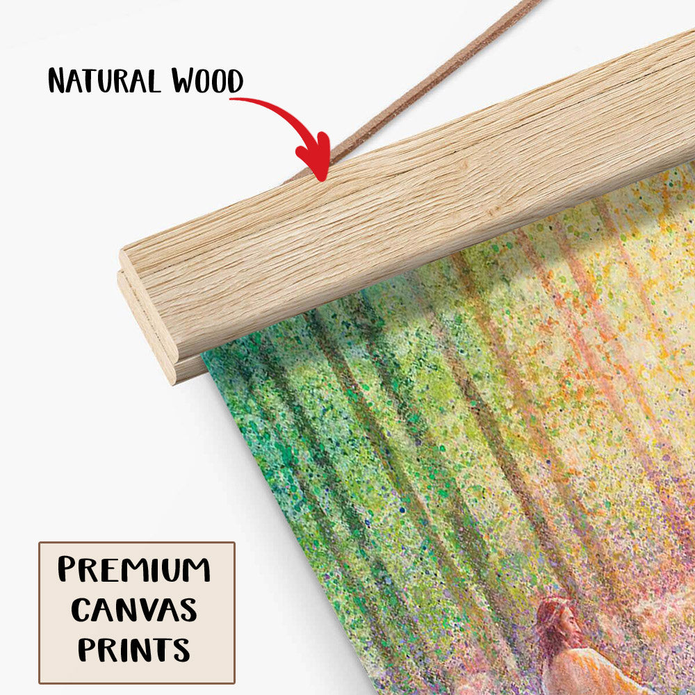 Jesus And The Lamb Picture - Walk With Me Portrait Hanging Canvas Wall Art - Christian Wall Decor - Religious Canvas