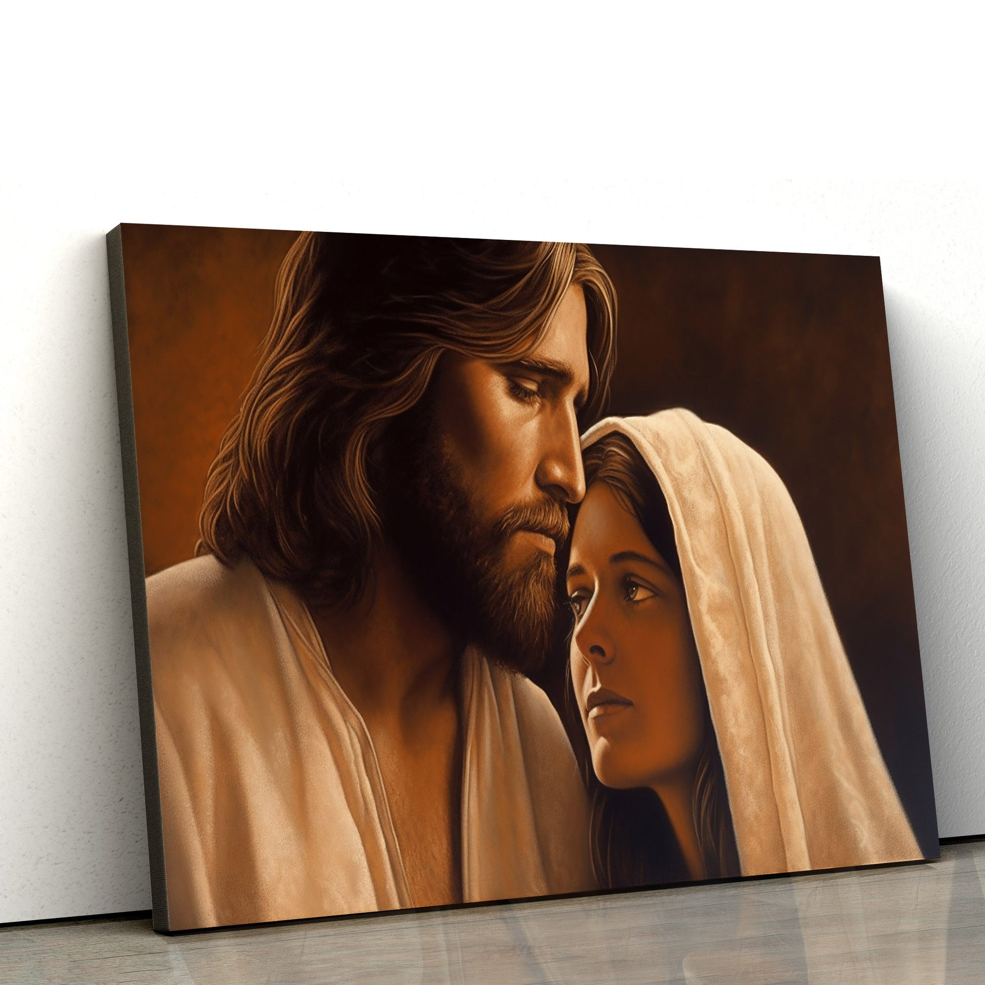 Jesus And The Woman - Canvas Picture - Jesus Christ Canvas - Christian Wall Art