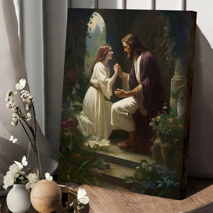 Jesus And The Woman 1 - Canvas Picture - Jesus Christ Canvas - Christian Wall Art