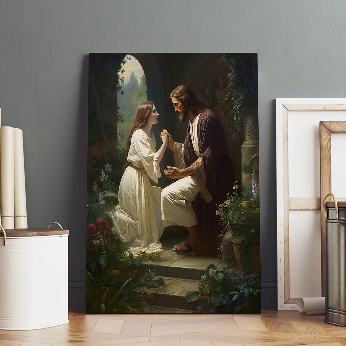 Jesus And The Woman 1 - Canvas Picture - Jesus Christ Canvas - Christian Wall Art