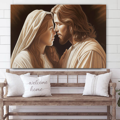 Jesus And The Woman 1 - Canvas Pictures - Jesus Christ Canvas - Christian Wall Art