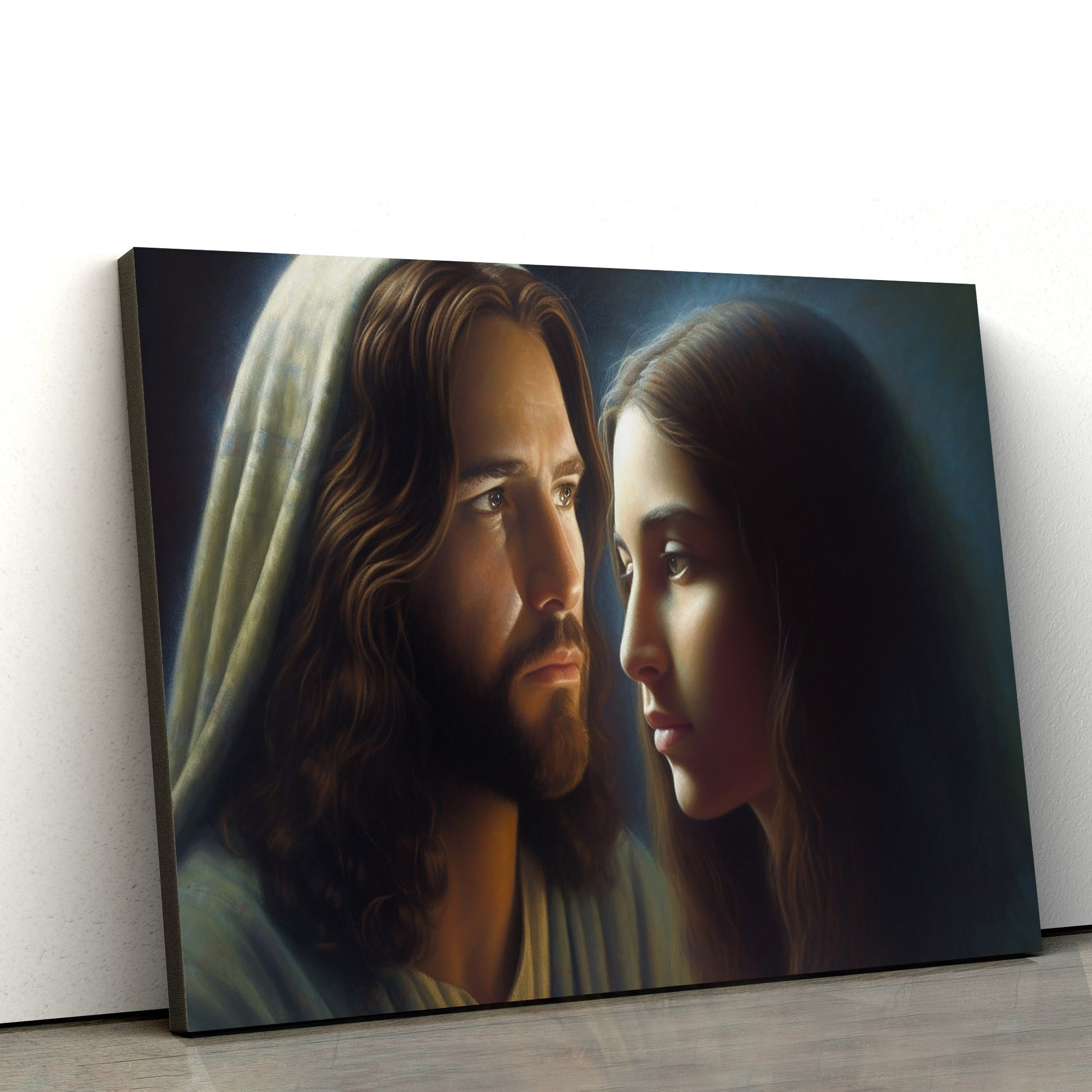 Jesus And The Woman 2 - Canvas Picture - Jesus Christ Canvas - Christian Wall Art