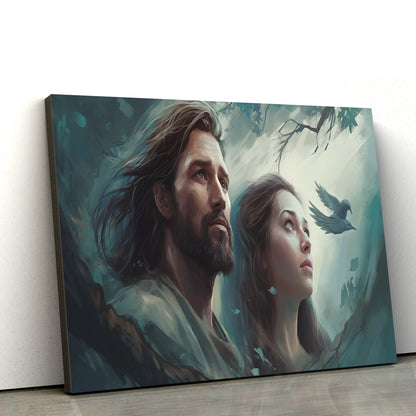 Jesus And Woman 2 - Canvas Picture - Jesus Christ Canvas - Christian Wall Art