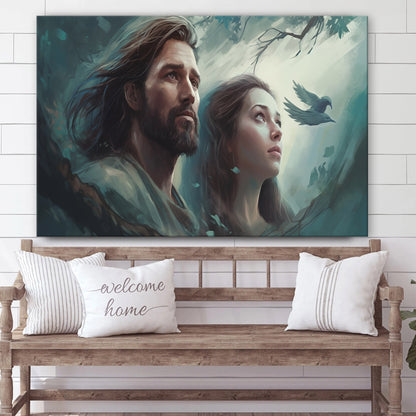 Jesus And Woman 2 - Canvas Picture - Jesus Christ Canvas - Christian Wall Art