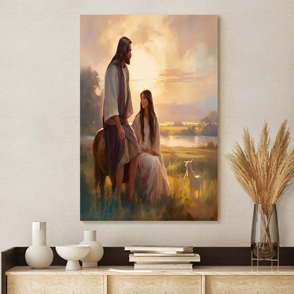 Jesus And Woman 3 - Canvas Picture - Jesus Christ Canvas - Christian Wall Art