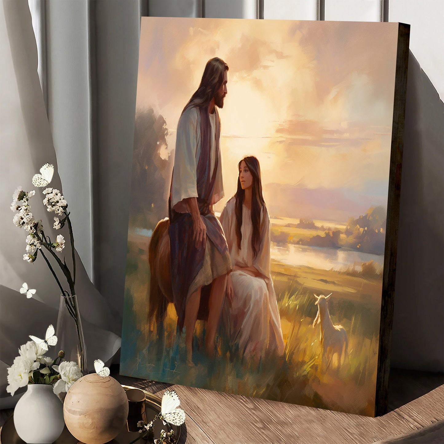 Jesus And Woman 3 - Canvas Picture - Jesus Christ Canvas - Christian Wall Art