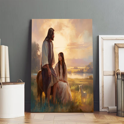 Jesus And Woman 3 - Canvas Picture - Jesus Christ Canvas - Christian Wall Art