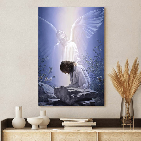 Jesus Angel Canvas Wall Art - Jesus Christ Canvas - Christian Wall Art