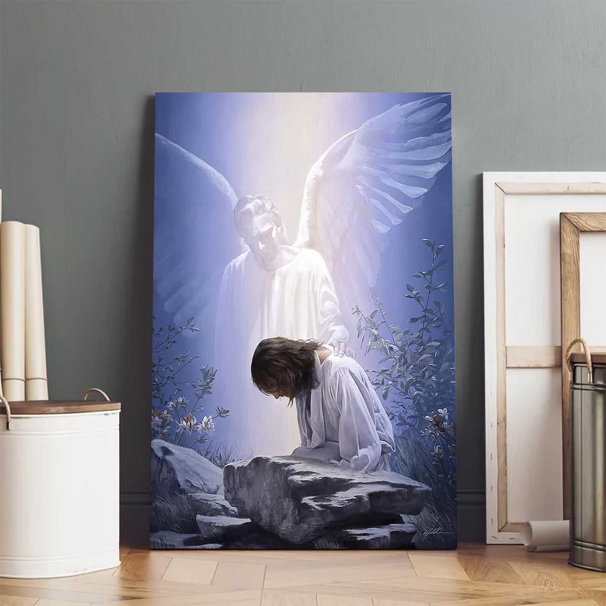 Jesus Angel Canvas Wall Art - Jesus Christ Canvas - Christian Wall Art