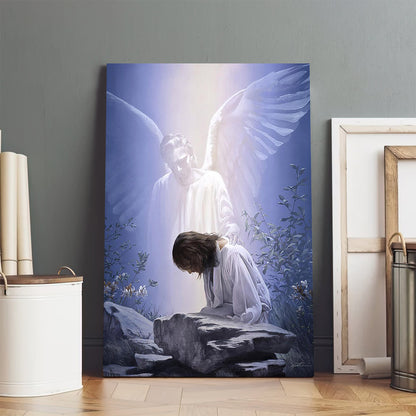 Jesus Angel Canvas Wall Art - Jesus Christ Canvas - Christian Wall Art
