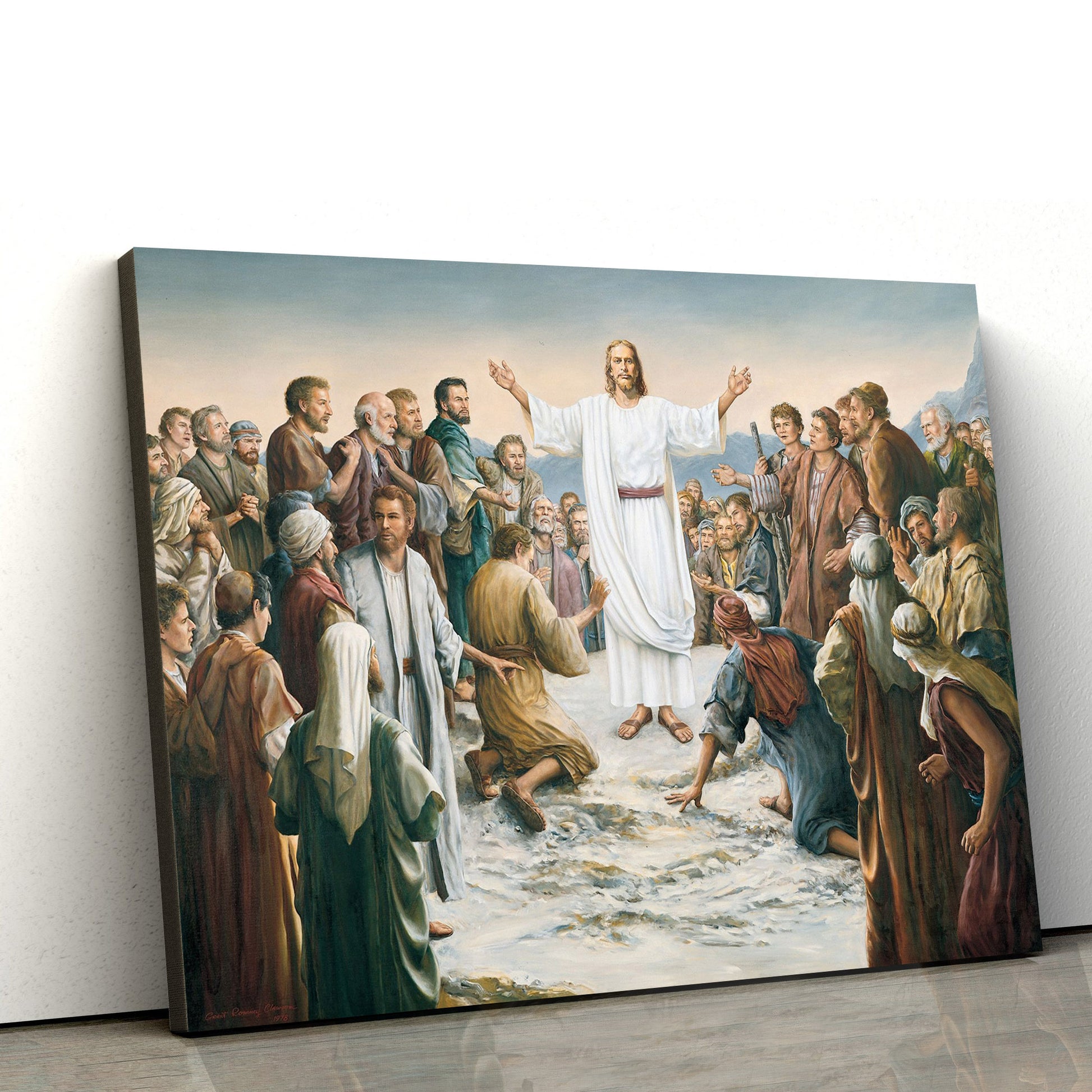 Jesus Appearing To The Five Hundred Canvas Wall Art - Easter Wall Art - Christian Canvas Wall Art