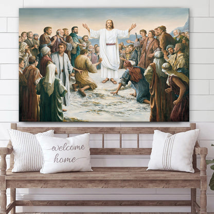 Jesus Appearing To The Five Hundred Canvas Wall Art - Easter Wall Art - Christian Canvas Wall Art