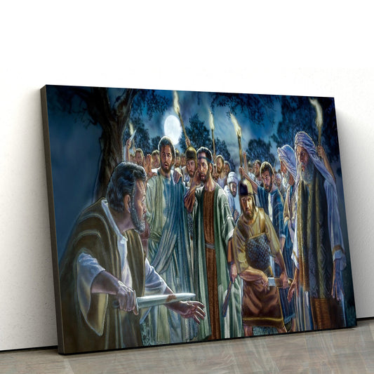 Jesus Arrest - Jesus Canvas Wall Art - Christian Wall Art