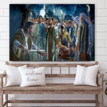 Jesus Arrest - Jesus Canvas Wall Art - Christian Wall Art