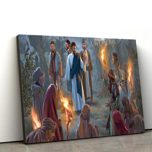 Jesus Arrested - Jesus Canvas Wall Art - Christian Wall Art