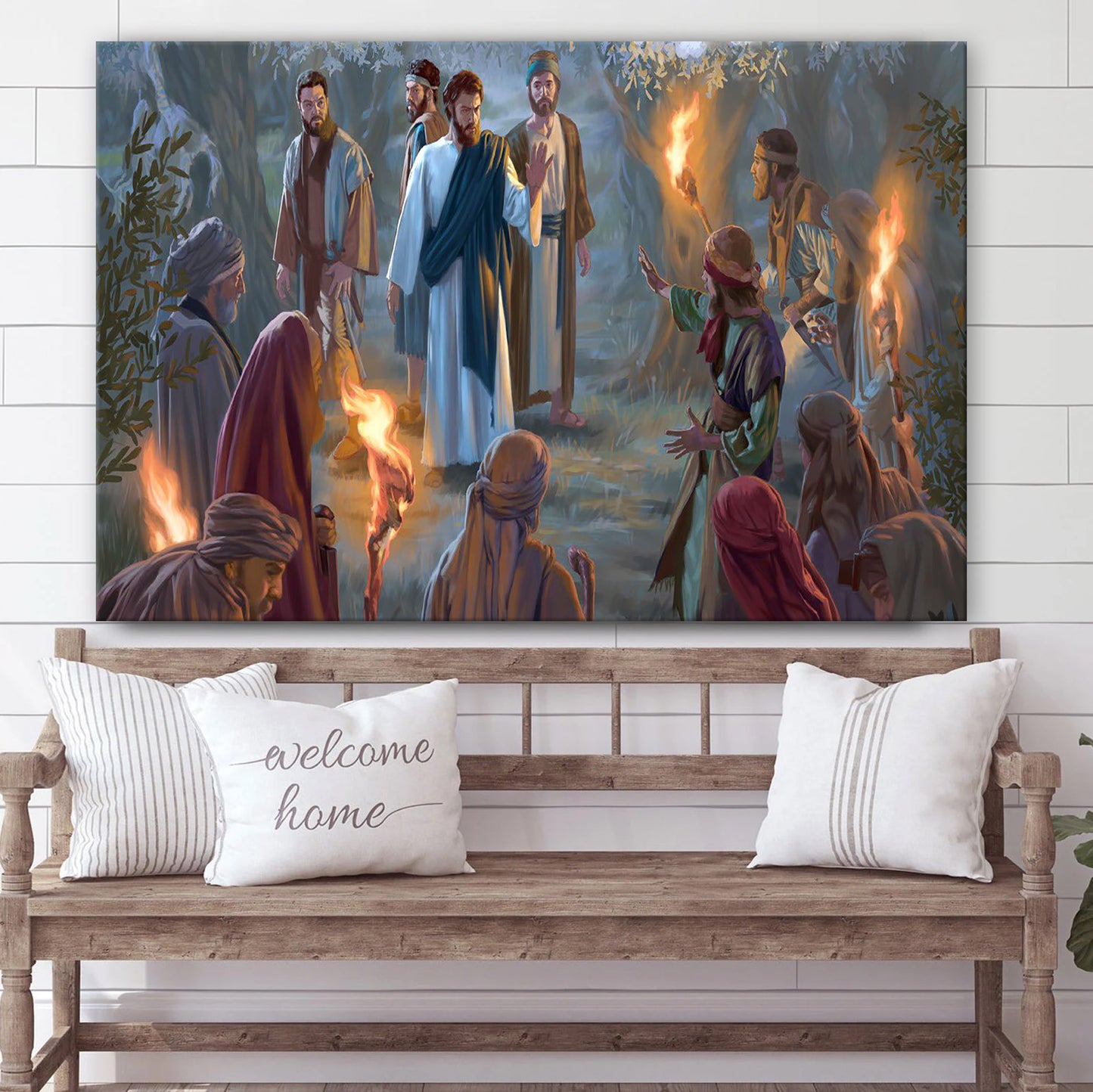 Jesus Arrested - Jesus Canvas Wall Art - Christian Wall Art